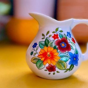 Adorable Vintage Floral Porcelain Creamer